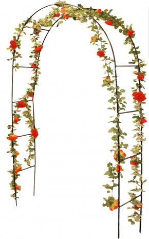 tuinboog 140 x 36 x 240 cm staal zwart