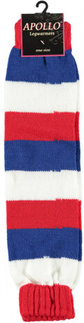 beenwarmers Party wol rood/wit/blauw one-size