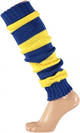 beenwarmers Party wol blauw/geel one-size