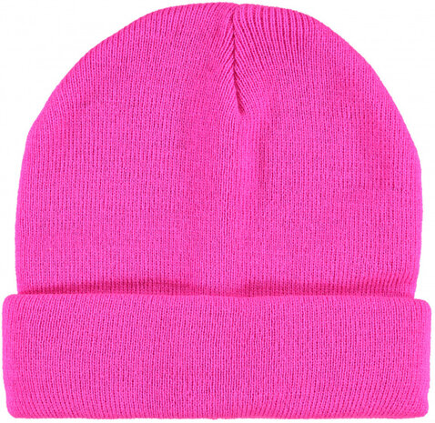 muts Beanie wol roze one-size