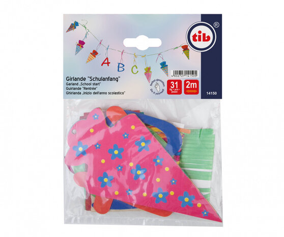 slinger School Start 200 cm papier rood/blauw/groen