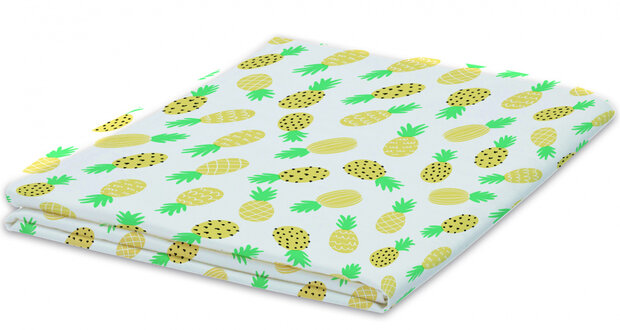 tafelkleed Samba 130 x 170 cm PVC wit/geel/groen