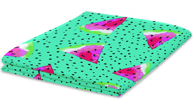 tafelkleed Samba 130 x 230 cm PVC turquoise/roze