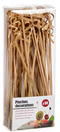 cocktailprikkers 18 cm bamboe naturel 50 stuks