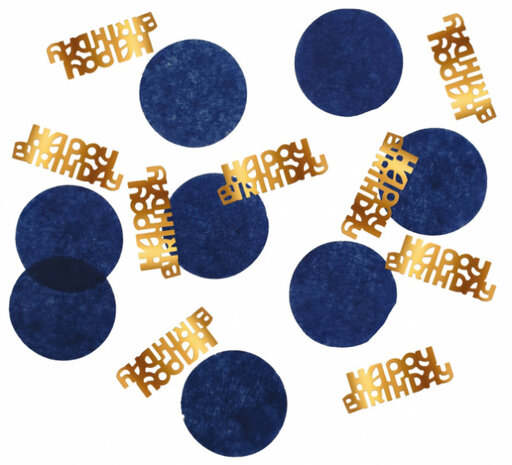 tafelconfetti Elegant 25 gram papier navy/goud