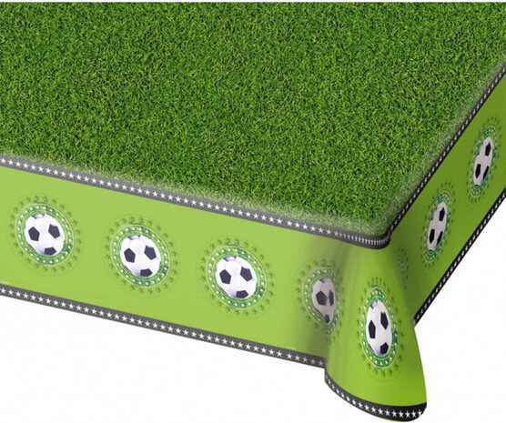 tafelkleed Voetbal 130 x 180 cm groen