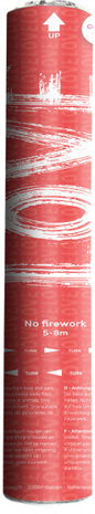 confettikanon Love 28 cm karton rood