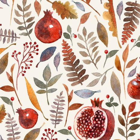 servetten Pomegranate 3-laags 33 x 33 cm papier wit 20 stuks