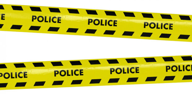 afzetlint Police 15 meter polyetheen geel/zwart
