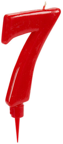 taartkaars zeven wax rood