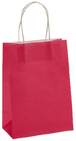 cadeautasjes 21 x 15 cm papier fuchsia/wit 3 stuks