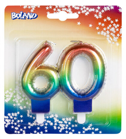 cijferkaars 60 folieballon 14 cm wax