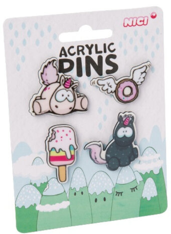 buttons Theodor &amp; Friends junior acryl zwart 4 stuks