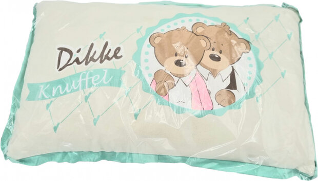 cadeaukussen Dikke Knuffel 30 x 50 cm polyester beige/groen