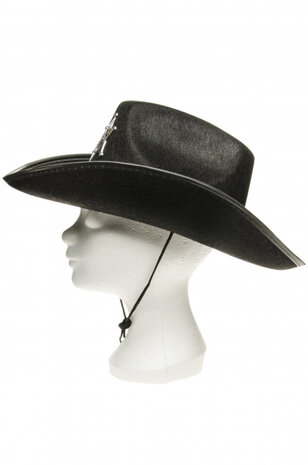 verkleedhoed Sheriff junior zwart one size