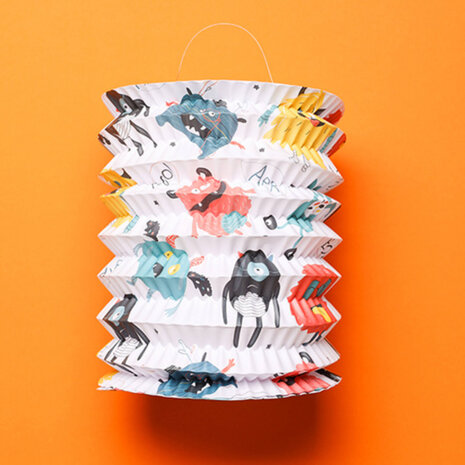 treklampion Monsters junior 16 cm papier wit