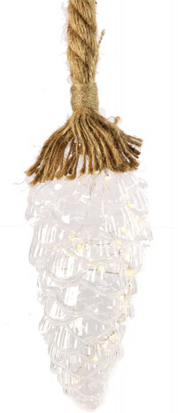 kerstverlichting Stig led 7 x 17 cm glas transparant