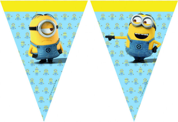 vlaggenlijn junior Minions 230 cm geel/blauw