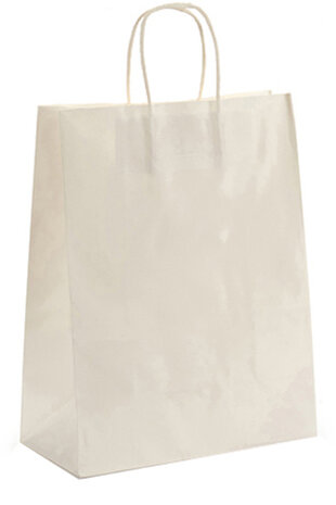 geschenktas 21 x 11 x 36 cm papier wit 2 stuks