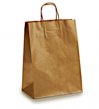 cadeautas 12 x 24 x 39 cm papier goud