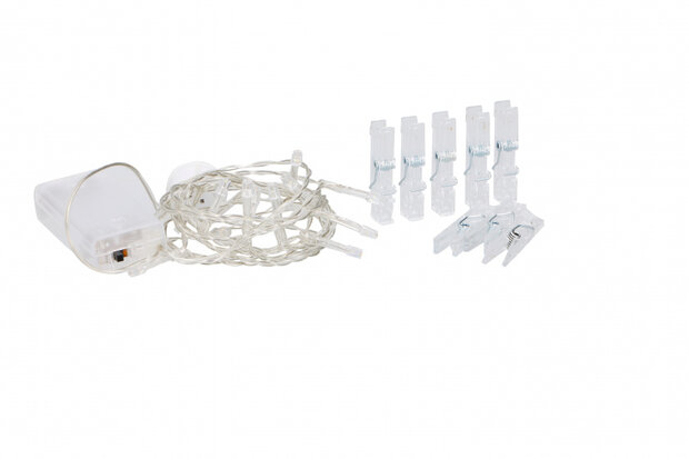 lichtsnoer Knijpers 16led 261 x 3,3 x 1,7 cm transparant