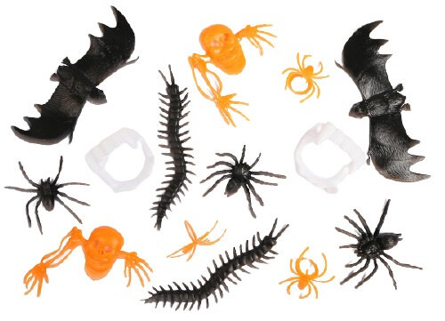 pi&ntilde;atavulling Halloween zwart/oranje/wit 72 stuks