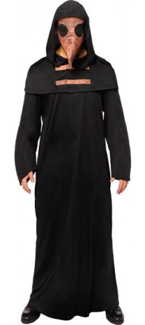 verkleedpak Plague Doctor heren polyester zwart maat M