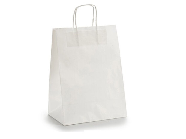 cadeautassen Pincello 24 x 12 x 39 cm papier wit