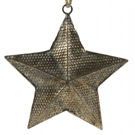 kersthanger ster Priddy 25 cm staal koper