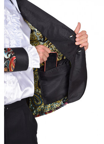verkleedcolbert Mexican Skull heren polyester mt L