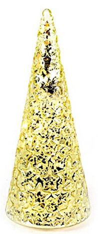kerstboom Vervon led 13 x 32,5 cm glas goud