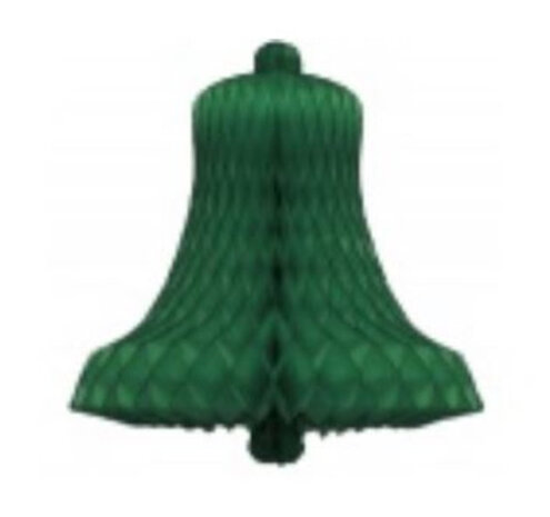 honeycomb Kerstklok 36 cm zijdevloeipapier groen
