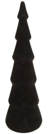 kerstboom Carson 47,5 x 15 cm hout/fluweel zwart