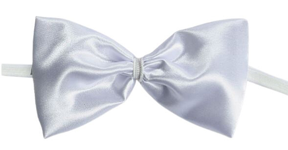 vlinderstrik 12 x 7 cm polyester wit
