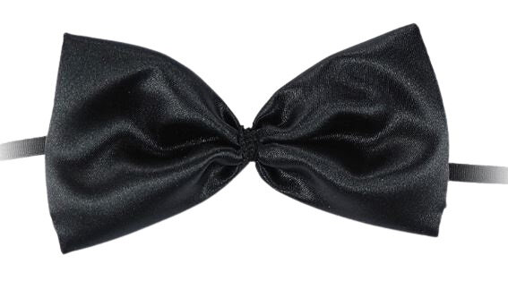vlinderstrik 12 x 7 cm polyester zwart