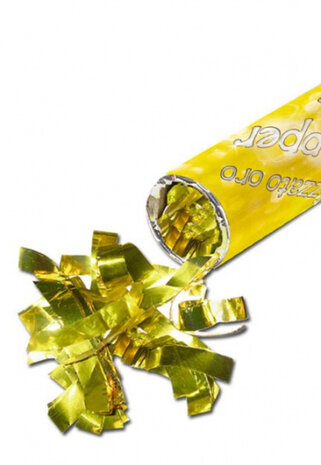 partypopper 30 cm folie goud