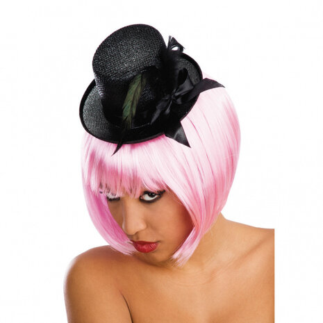 minihoedje dames polyester zwart one-size