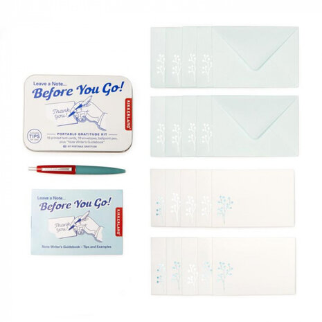 wenskaartenblik Before you go 10,1 x 7 cm 23-delig