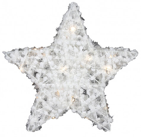 kerstster Maisie led 50 x 8 cm staal wit