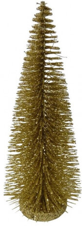 mini-kerstboom 10 x 10 x 26 cm goud