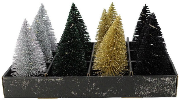 decoratiekerstbomen 18 x 11 x 14 cm 12 stuks