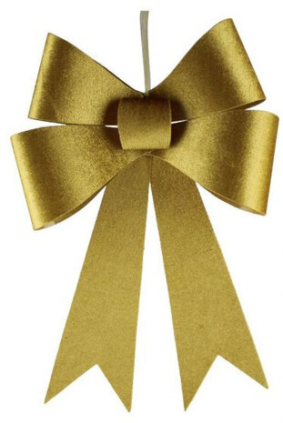 kersthanger strik 30 x 23 x 3 cm textiel goud