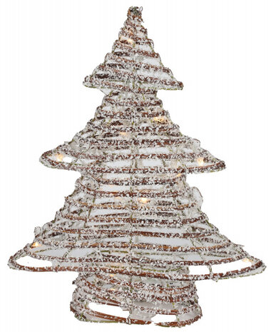 kerstboom Valera led 40,5 cm staal/nikkel wit/goud