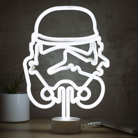 neonlamp Stormtrooper met usb-aansluiting wit