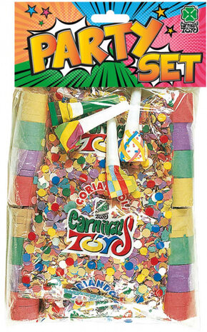 feestpakket junior 7 mm papier wit/groen 12-delig