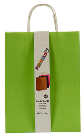cadeautas 43 x 25,5 cm papier groen 2 stuks