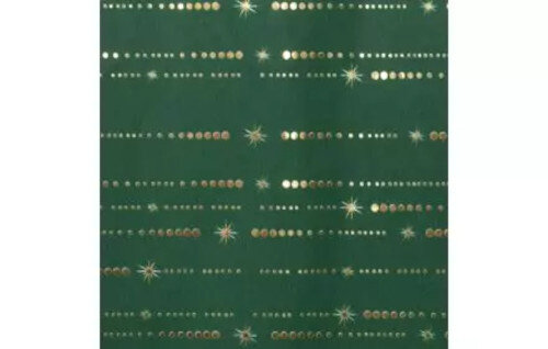 cadeaupapier Streep 1,5 meter groen/goud