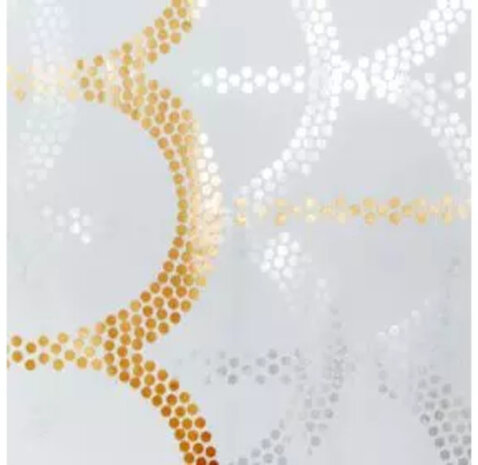 cadeaupapier Cozy X-mas 150 x 70 cm wit/zilver/goud