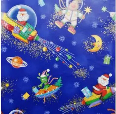 cadeaupapier Bambini 200 x 70 cm blauw