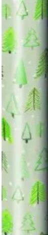cadeaupapier Pure Green 200 x 70 cm groen/wit